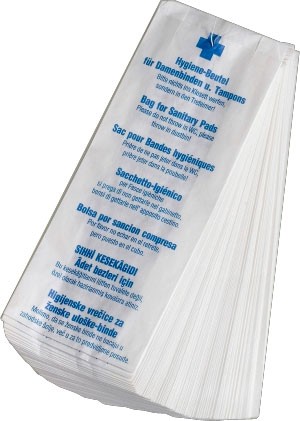 Hygienebeutel, Papier, 11+6x29 cm, weiß (1.000 Stk.)