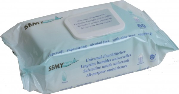 Universal Feuchttücher, ph-neutral, weiß, 80 Tücher pro Box (24 Boxen)