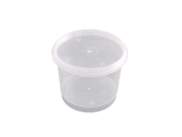 50 Runddosen transparent mit passendem Deckel 275 ml